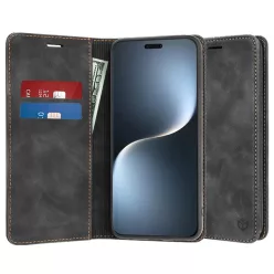 Honor Magic7 Pro fekete Techsuit Comfy Cover fliptok