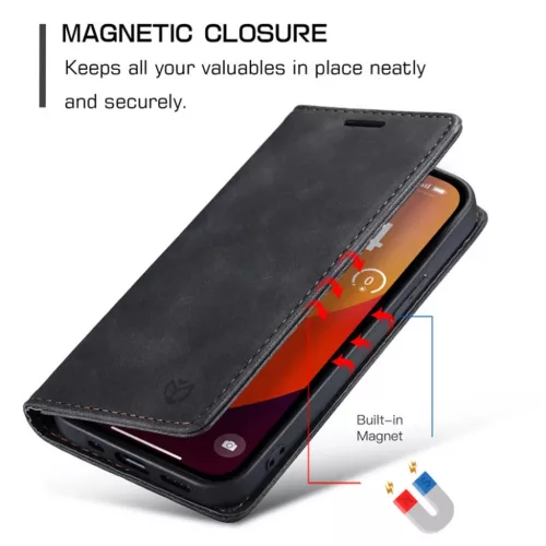 Honor Magic7 Pro fekete Techsuit Comfy Cover fliptok
