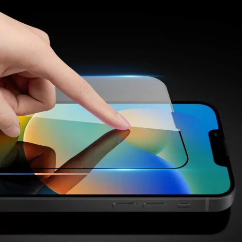 iPhone 14 Dux Ducis 10D KIjelzővédő üvegfólia fekete (Tokbarát)