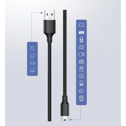   Ugreen USB - mini USB kábel 480 Mbps 1 m fekete (US132 10355)