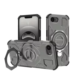   iPhone 16e/17e - Techsuit - Carbon Shield PRO - Füstfekete tok