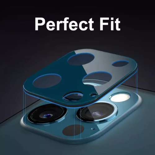 iPhone 17 Pro Techsuit Full Camera Glass üvegfólia sötétkék