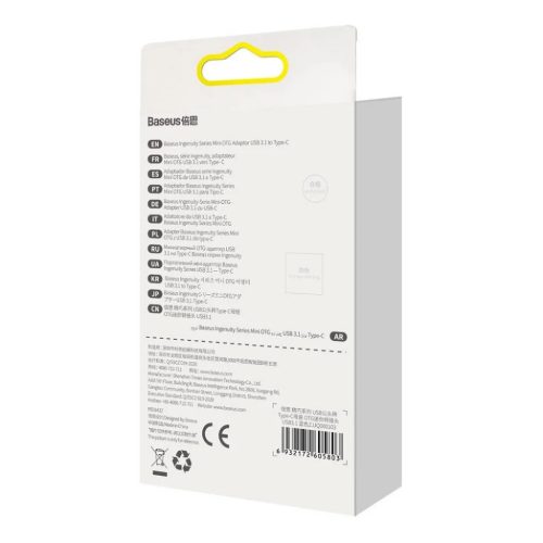 Baseus ZJJQ000103 Ingenuity Mini OTG Type-C Usb A adapter  fekete