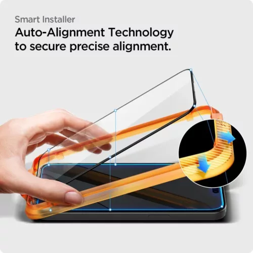 iPhone 15 Plus Spigen Alm Glass FC 2x üvegfólia fekete (AGL06886)