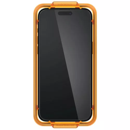iPhone 15 Plus Spigen Alm Glass FC 2x üvegfólia fekete (AGL06886)