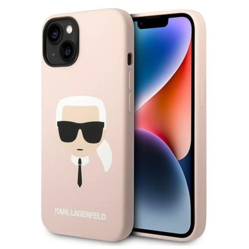 iPhone 14 Plus Karl Lagerfeld Karl's Head szilikon tok rózsaszín (KLHCP14MSLKHLP)