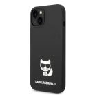 iPhone 14 Plus Karl Lagerfeld Choupette szilikon tok fekete (KLHCP14MSLCTBK)