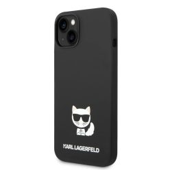   iPhone 14 Plus Karl Lagerfeld Choupette szilikon tok fekete (KLHCP14MSLCTBK)
