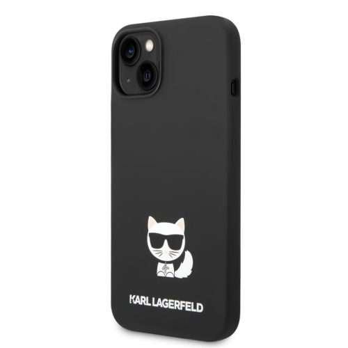 iPhone 14 Plus Karl Lagerfeld Choupette szilikon tok fekete (KLHCP14MSLCTBK)