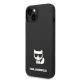 iPhone 14 Plus Karl Lagerfeld Choupette szilikon tok fekete (KLHCP14MSLCTBK)