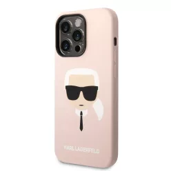   iPhone 14 Pro Max Karl Lagerfeld Karl's Head szilikon tok rózsaszín (KLHCP14XSLKHLP)