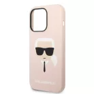iPhone 14 Pro Max Karl Lagerfeld Karl's Head szilikon tok rózsaszín (KLHCP14XSLKHLP)