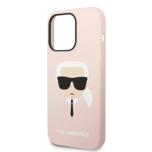 iPhone 14 Pro Max Karl Lagerfeld Karl's Head szilikon tok rózsaszín (KLHCP14XSLKHLP)
