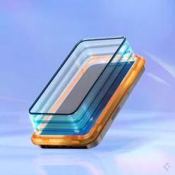   iPhone 15 Spigen Alm Glass FC 2x üvegfólia fekete (AGL06906)