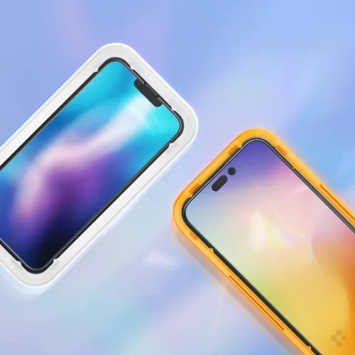 iPhone 15 Spigen Alm Glass FC 2x üvegfólia fekete (AGL06906)