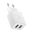 Baseus Compact hálózati töltő 2XUSB - 10.5W (CCXJ010202) fehér