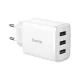 Baseus Compact hálózati töltő 3XUSB - 17W (CCXJ020102) fehér