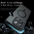 Honor 400 Smart / X7d 4G - Techsuit PureFrost MagSafe - Matt Fekete tok