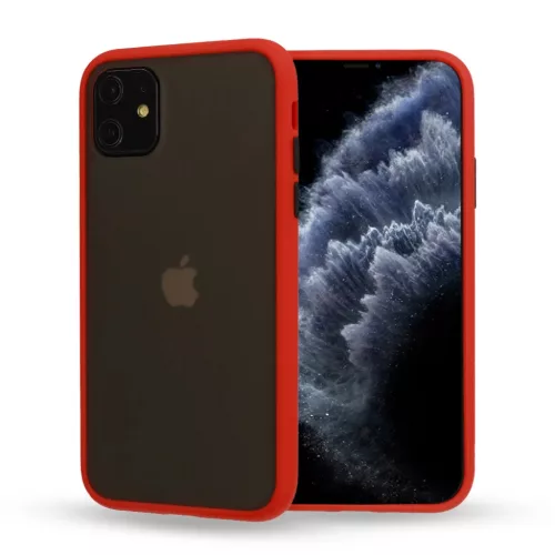Xiaomi 12 / 12X Vennus Color Button Matt Bumper tok piros