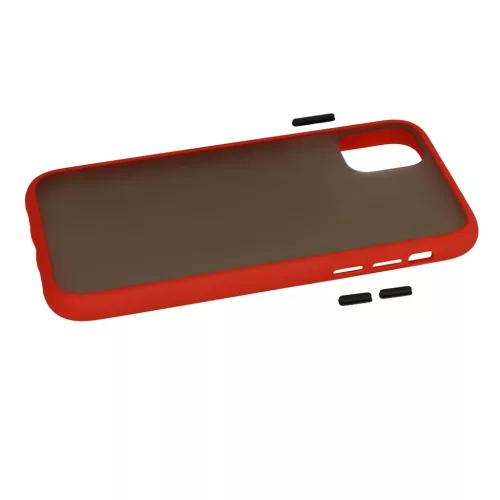Xiaomi 12 / 12X Vennus Color Button Matt Bumper tok piros