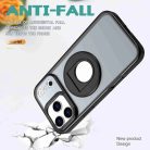 iPhone 17 Pro Max forgatható gyűrűs, Magsafe tartós telefontok fekete Alphajack RRMH-01