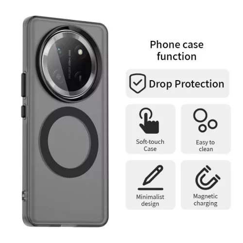 Honor Magic7 Lite / X9c fekete CandyCase MagSafe tok