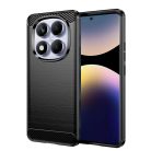 Techsuit - Karbon Szilikon - Xiaomi Redmi Note 14 Pro 4G / Poco F7 - Fekete tok