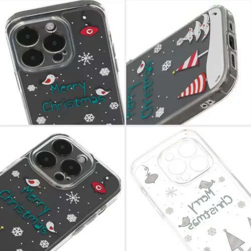 iPhone 13 Pro Max Tel Protect Christmas Karácsonyi mintás tok design 4 átlátszó