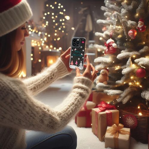 Samsung S23 Ultra Tel Protect Christmas Karácsonyi mintás tok design 4 átlátszó