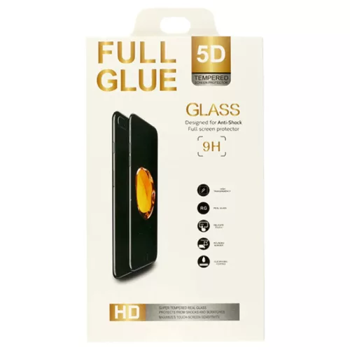 iPhone 15 Pro Max Full Glue 5D Kijelzővédő Üvegfólia Fekete