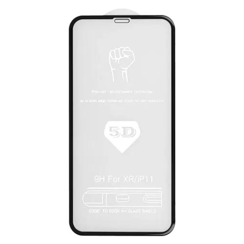 iPhone 15 Pro Max Full Glue 5D Kijelzővédő Üvegfólia Fekete