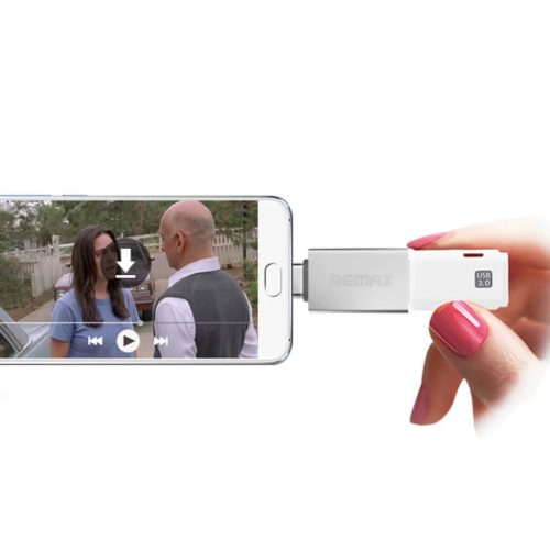 USB 3.0 Gen 1 (aljzat) - USB Type-C (csatlakozóvég) OTG adapter ezüst Remax