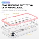 iPhone 14 Plus Acrylic hybrid tok pink / rózsaszín ütésálló anti-shock