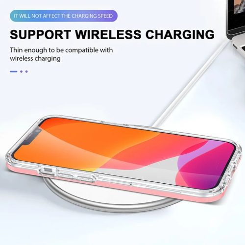 iPhone 14 Plus Acrylic hybrid tok pink / rózsaszín ütésálló anti-shock