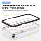 iPhone 14 Pro Max Acrylic hybrid tok fekete ütésálló anti-shock