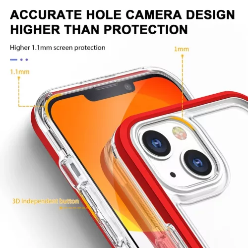 iPhone 14 Pro Max Acrylic hybrid tok piros anti-shock