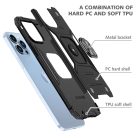 iPhone 14 Ring Armor Case Kickstand tok kihajtható mágneses támasszal fekete Alphajack