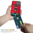 iPhone 14 Plus Ring Armor tok kameralencse védővel, kihajtható támasszal, kártyatartóval fekete Alphajack