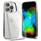 iPhone 14 Pro Max Ringke Air ultravékony TPU gél tok flitteres átlátszó