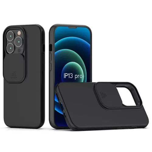 iPhone 13 Pro Max matt TPU tok kameralencse védővel kék (ip13-pro-max-tpu-lens-blue)