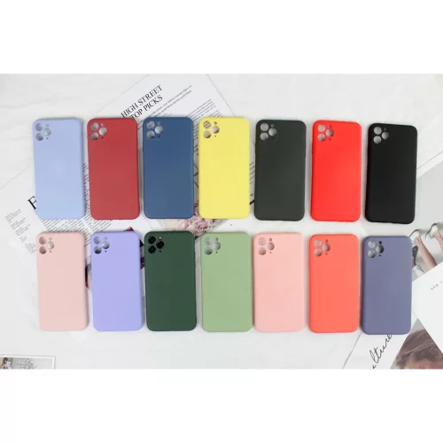 iPhone 13 Pro Max szilikon tok világos rózsaszín színben