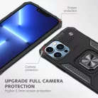 iPhone 14 Pro Max Ring Armor Case Kickstand tok kihajtható mágneses támasszal fekete Alphajack