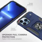 iPhone 14 Pro Max Ring Armor Case Kickstand tok kihajtható mágneses támasszal kék Alphajack