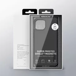   iPhone 14 Plus Nillkin Super Frosted Pro Magnetic tok fekete MagSafe kompatibilis