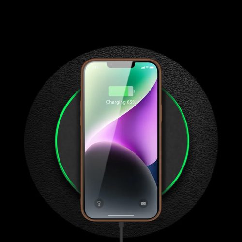 iPhone 14 Plus Dux Ducis Yolo TPU és PU bőr tok barna