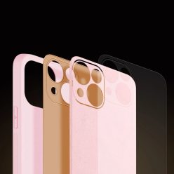   iPhone 14 Plus Dux Ducis Yolo TPU és PU bőr tok rózsaszín