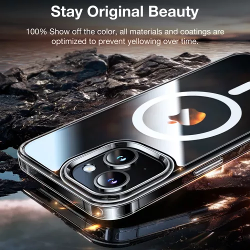 Torras - Diamond MagSafe Sorozat - iPhone 15 - Átlátszó tok