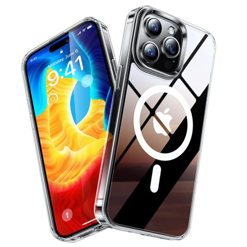 Torras - Diamond MagSafe Sorozat - iPhone 15 Pro Max - Átlátszó tok
