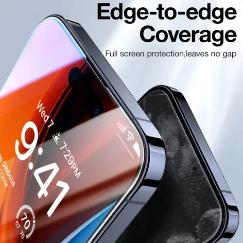 Torras - GlassGo Epic Privacy - iPhone 15 Pro Max - Fekete üvegfólia