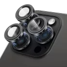 Lito - S+ Kameraüveg Védő - iPhone 15 Pro / iPhone 15 Pro Max - Fekete Titán üvegfólia